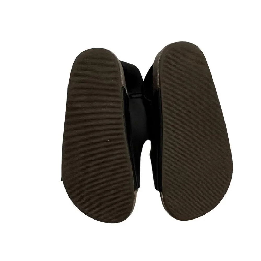 Old Navy Sz 9 Black Faux Leather Sandals